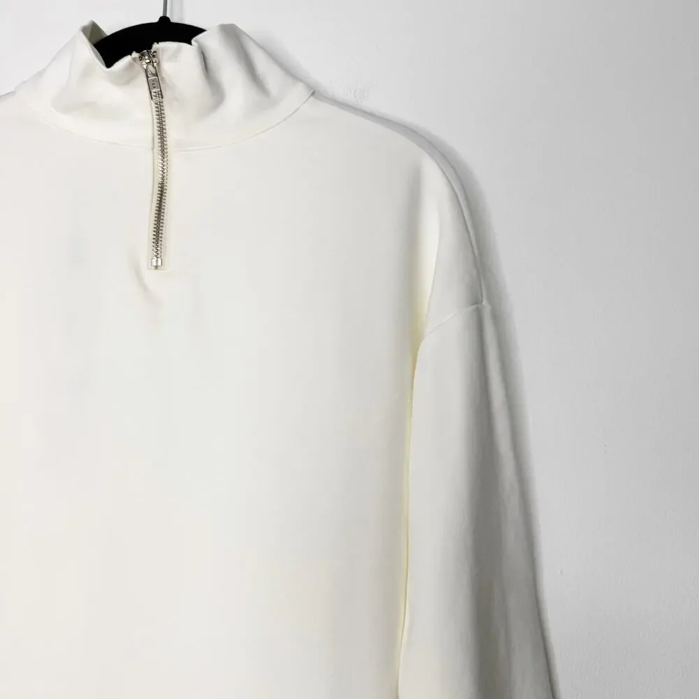 Emerson Fry Edie Turtleneck Dress Ivory Ponte Mod Mini Size S New With Tags - Picture 10 of 12